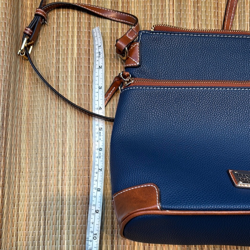 Dooney & Bourke Navy and Brown Crossbody Bag - Picture 4 of 7